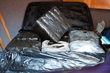 Some of the 300kg of cocaine found by Australian Federal Police concealed inside a yacht.