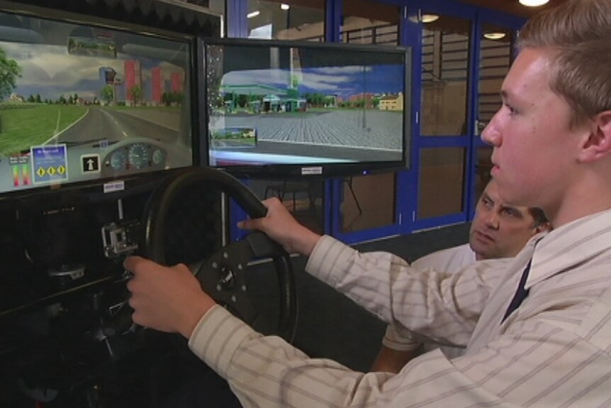 Driver Safety CARMA simulator in action