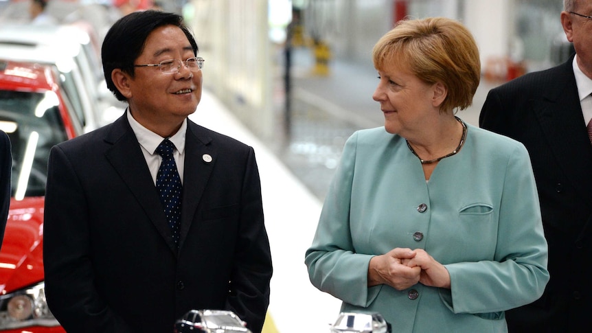 Angela Merkel visits China to talk trade