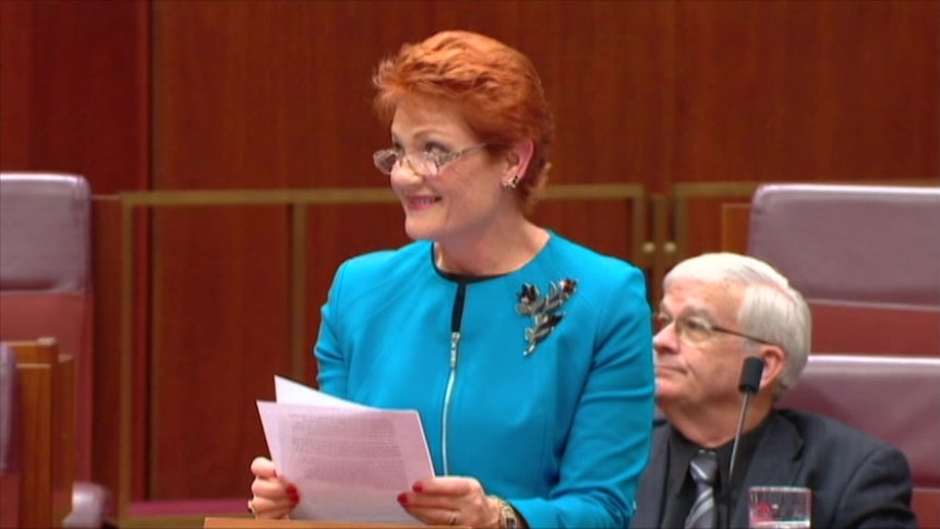 Pauline Hanson's maiden speech to the Senate