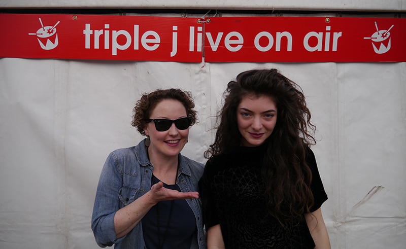 Zan Rowe backstage with Lorde at Splendour In The Grass 2013