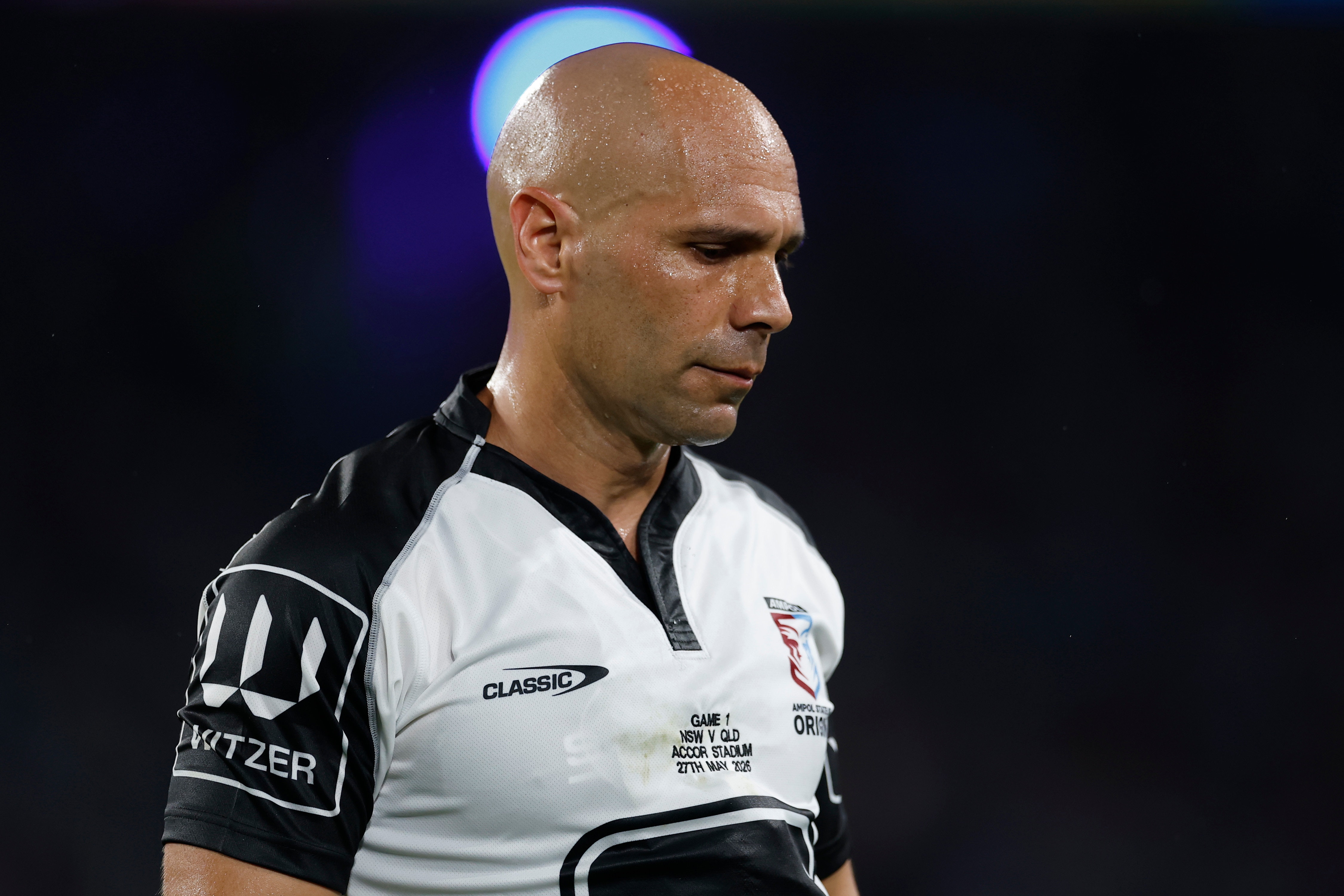 Referee Ashley Klein during State of Origin I.