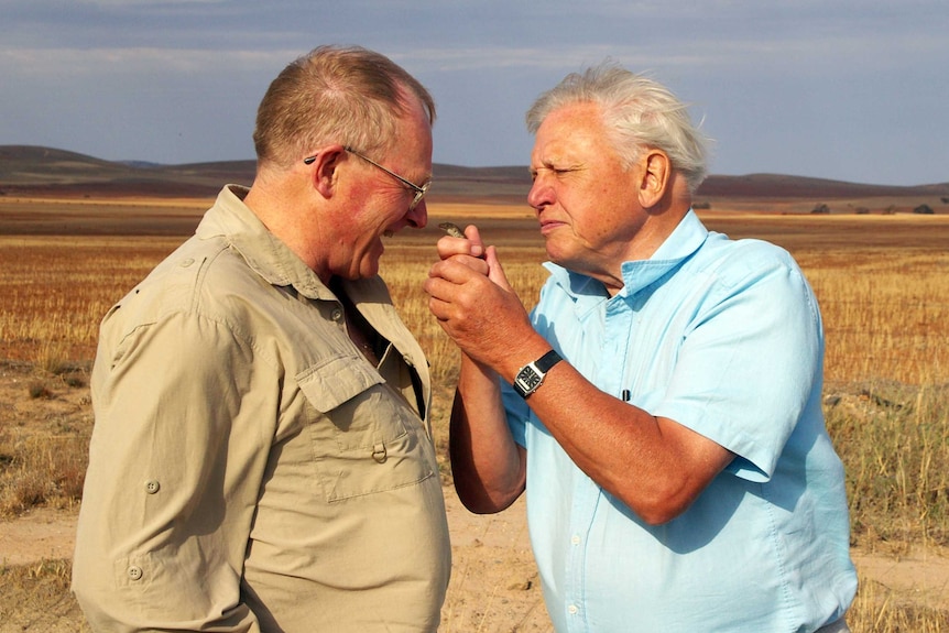 Michael Bull and Sir David Attenborough