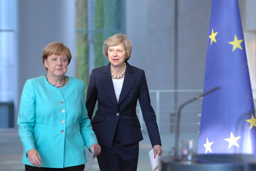 Angela Merkel and Theresa May, July 2016