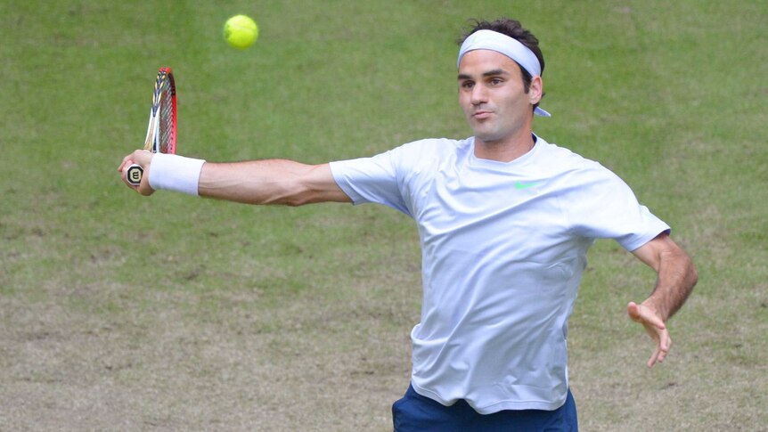 Roger Federer at Halle