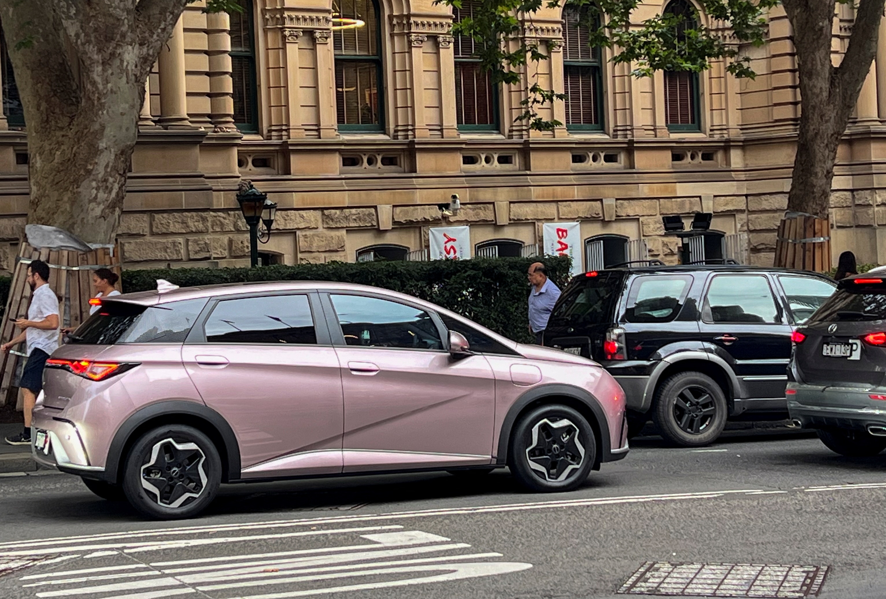 a pink car in Sydney
