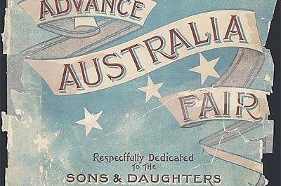 Excerpt of cover of sheet music for 'Advance Australia Fair' (National Library of Australia)