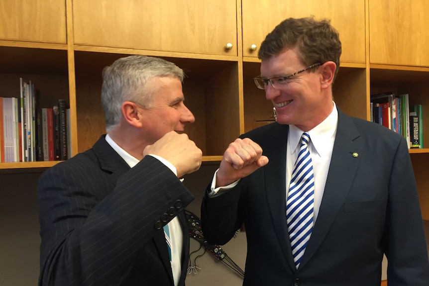 Michael McCormack and Andrew Gee square off over the deep fried delight