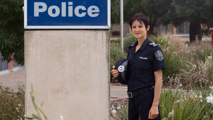 South Australian brevet sergeant Joanna Kruk at the Elizabeth Police Station.