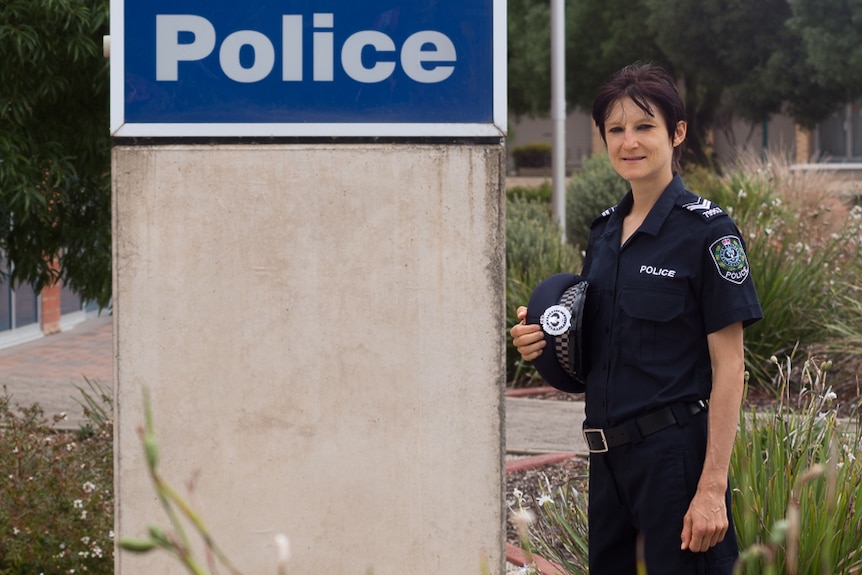 South Australian brevet sergeant Joanna Kruk at the Elizabeth Police Station.