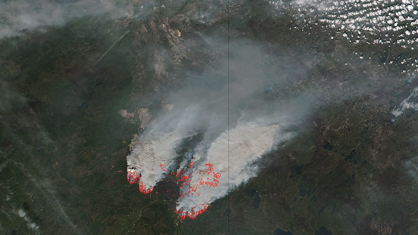 Canada fires seen from space