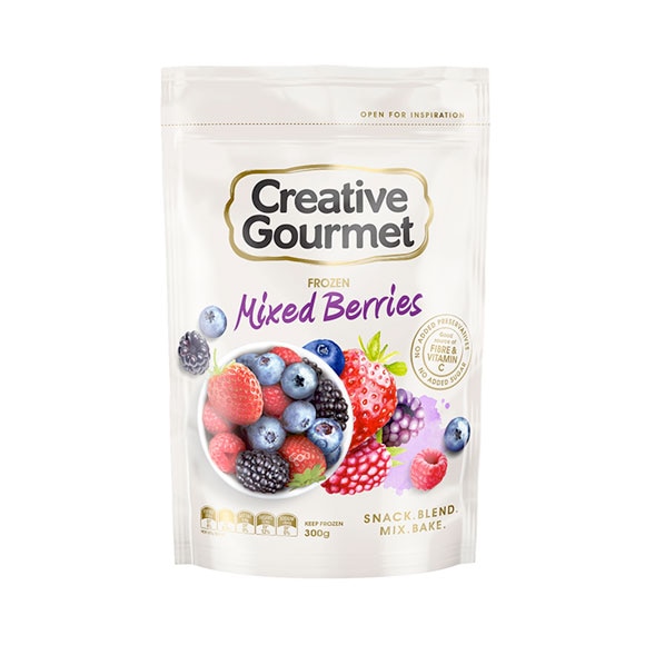 A packet of Creative Gourmet Mixed Berries.