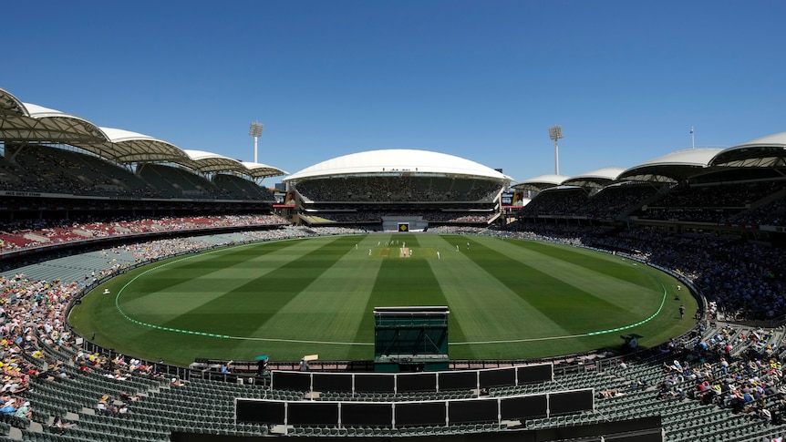 Adelaide Oval is shown during the day