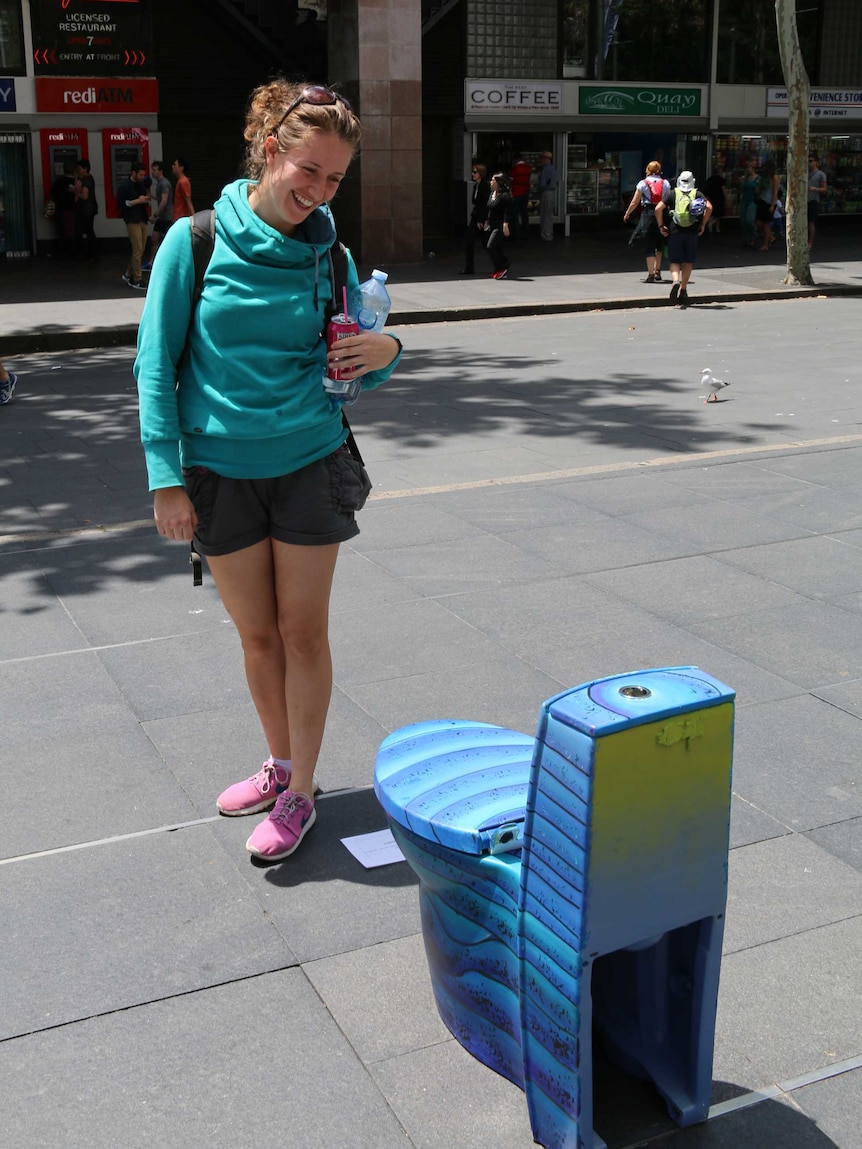 Diana Nateras at World Toilet Day event