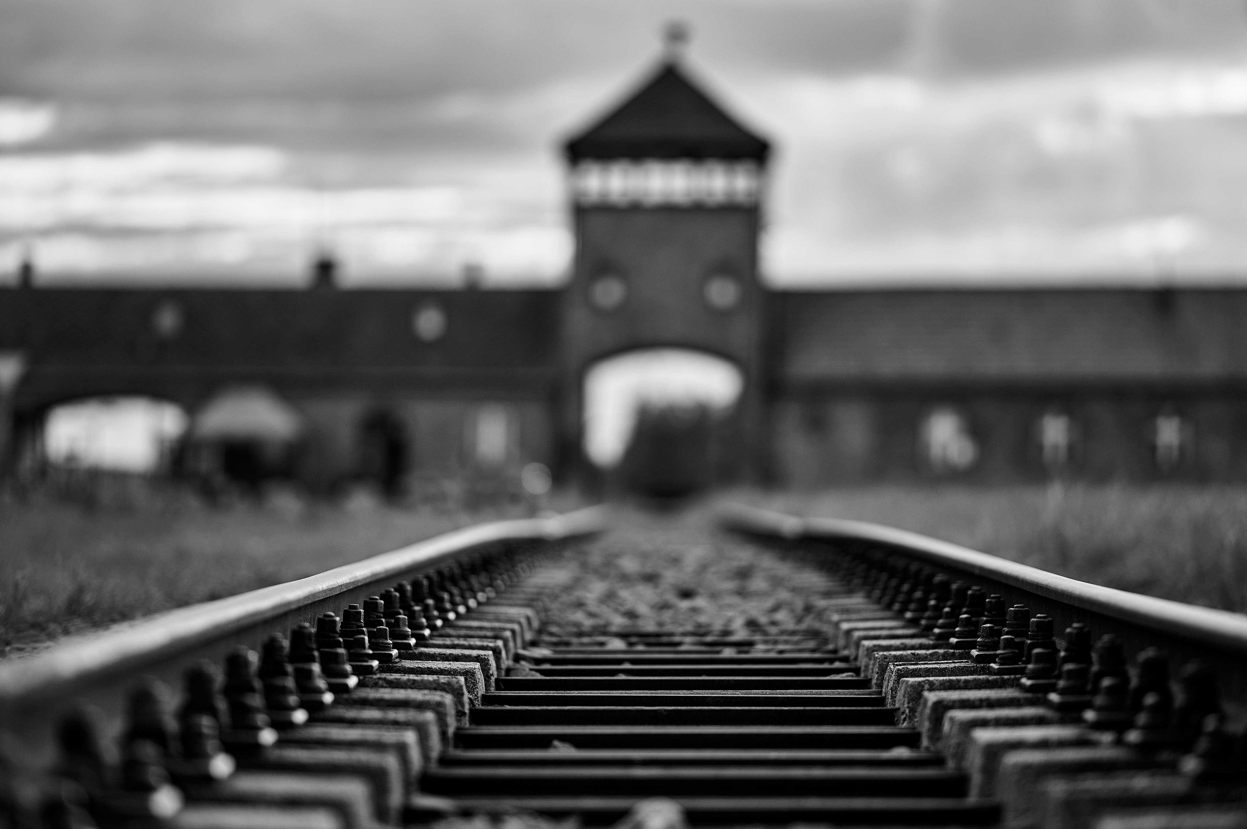 Train tracks to Auschwitz Birkenau