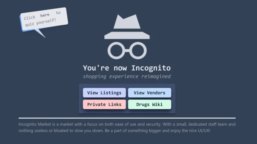 Incognito Marketplace page