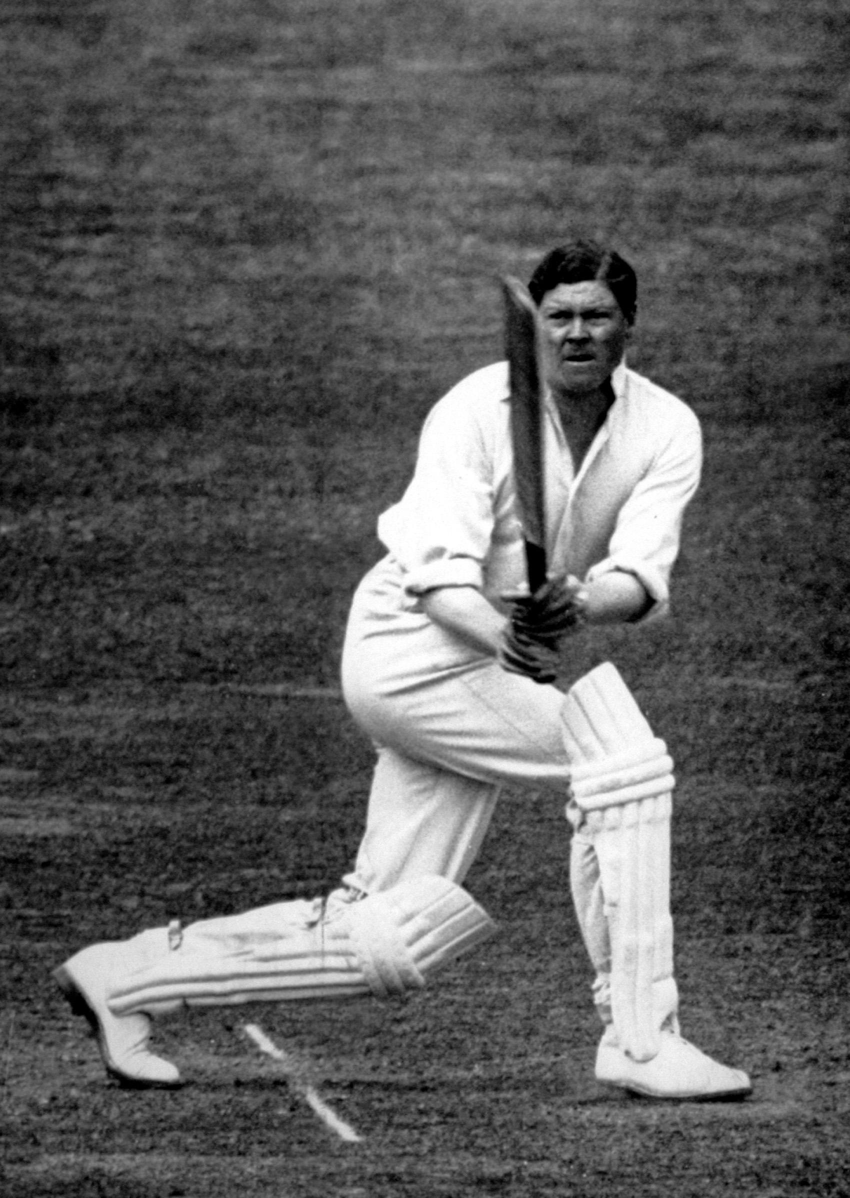 Percy Chapman plays a shot