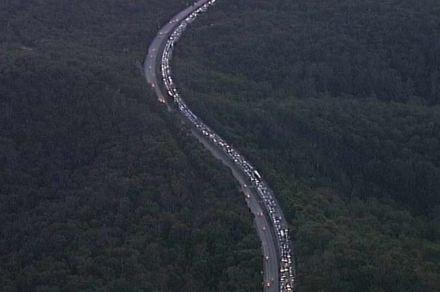 A massive traffic jam