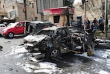 The bomb exploded outside a police station in a Christian quarter of the Old City.