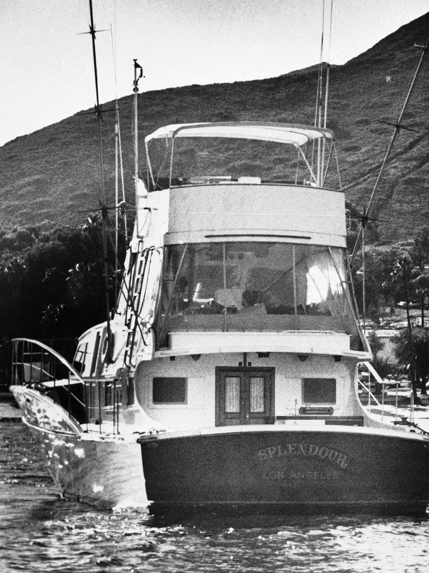The 55-foot yacht "Splendour," belonging to actor Robert Wagner and his wife, actress Natalie Wood in 1981.