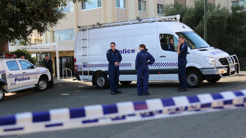 Police outside South Perth apartments