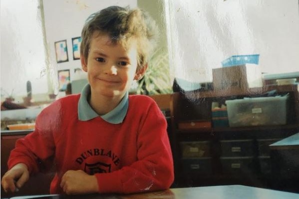 Andy Murray in his Dunblane Primary School uniform.
