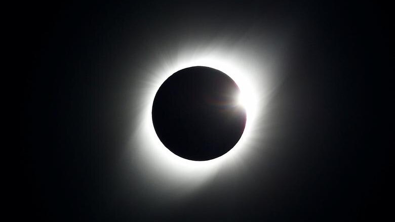 A solar eclipse is observed at Coquimbo, Chile