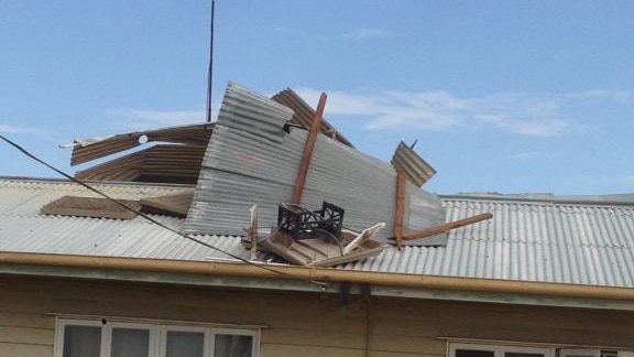 Damage at the Muttaburra Post Office
