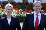 Bill Shorten walks with his wife after announcing leadership tilt