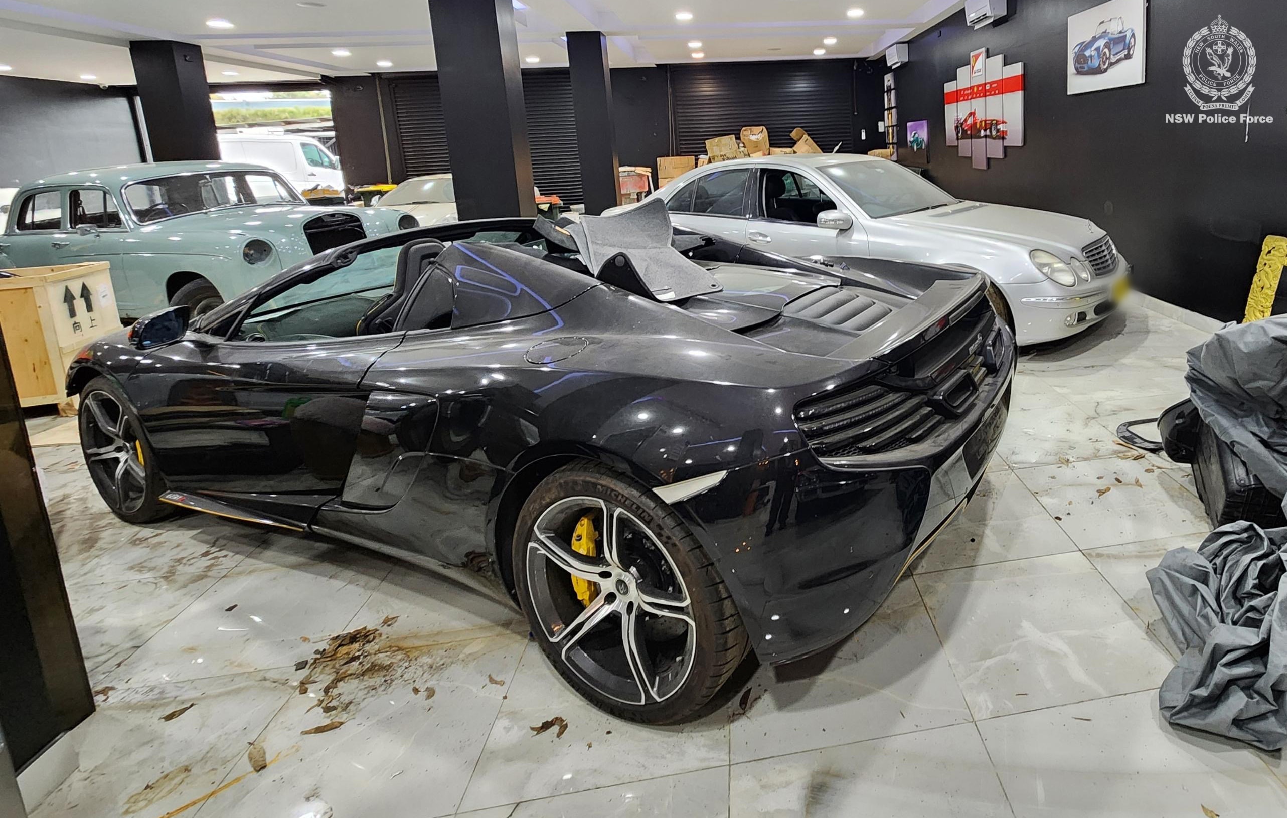 Seized black McLaren 12C