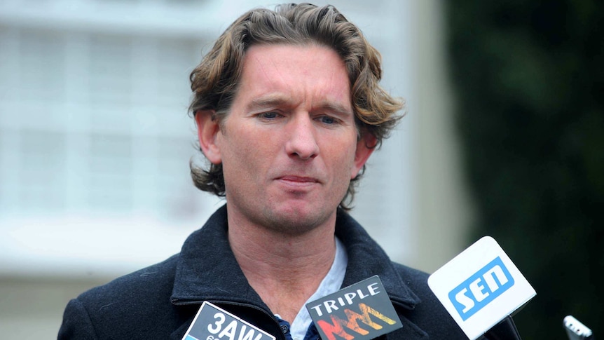 James Hird speaks to media after copping 12-month ban