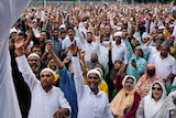 Protesters shouting in the streets