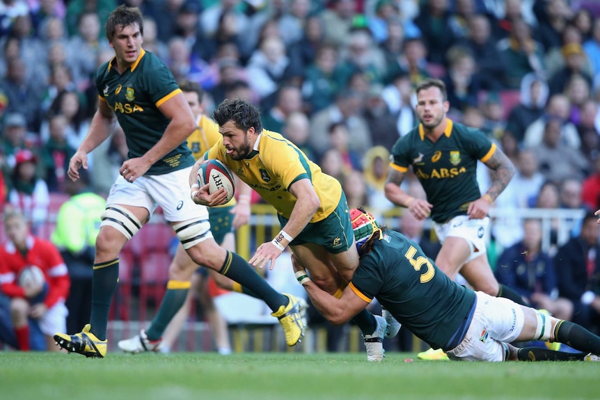 Adam Ashley-Cooper scores against the Springboks