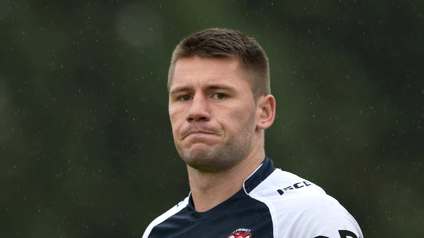 Sydney Roosters player Shaun Kenny-Dowall at training on June 10, 2015.