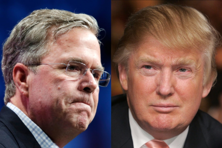 Composite of Jeb Bush and Donald Trump