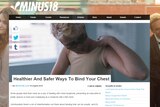 A website article titled Healthier and Safer Ways to Bind Your Chest, with photo