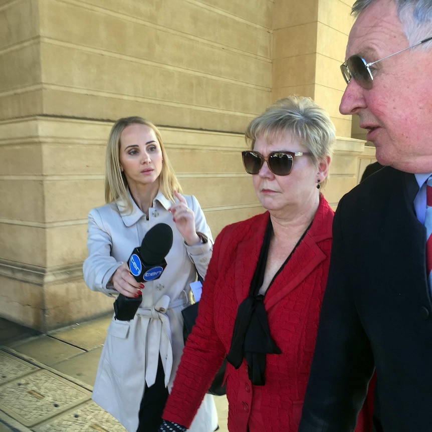 Josephine Maria Cray leaves the Adelaide District Court.