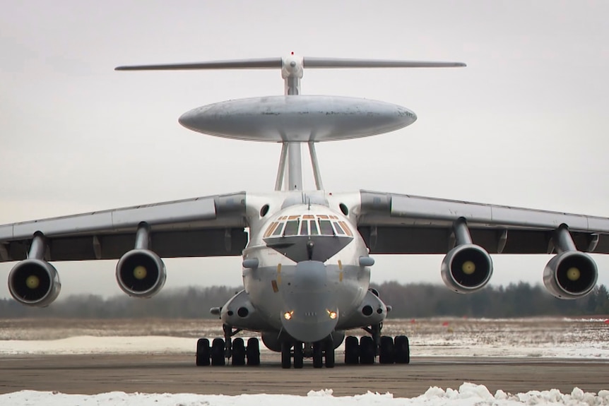 An A-50 on the tarmac of the Machulishchy Air Base near Minsk