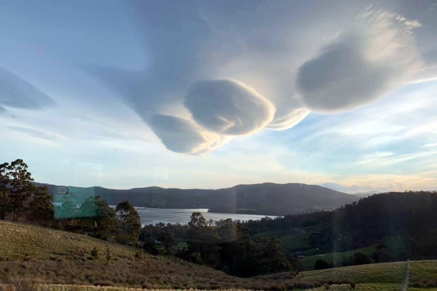 Lenticular clouds over Tasmania