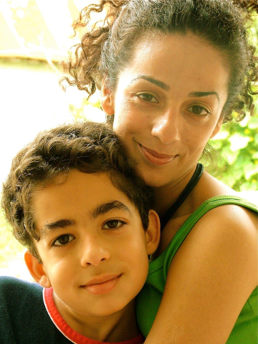 Masih Alinejad in an undated photograph with her son.