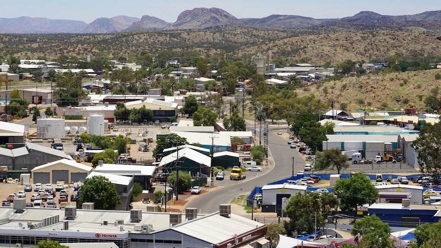 The town of Alice Springs as viewed from Anzac Hill looking north.