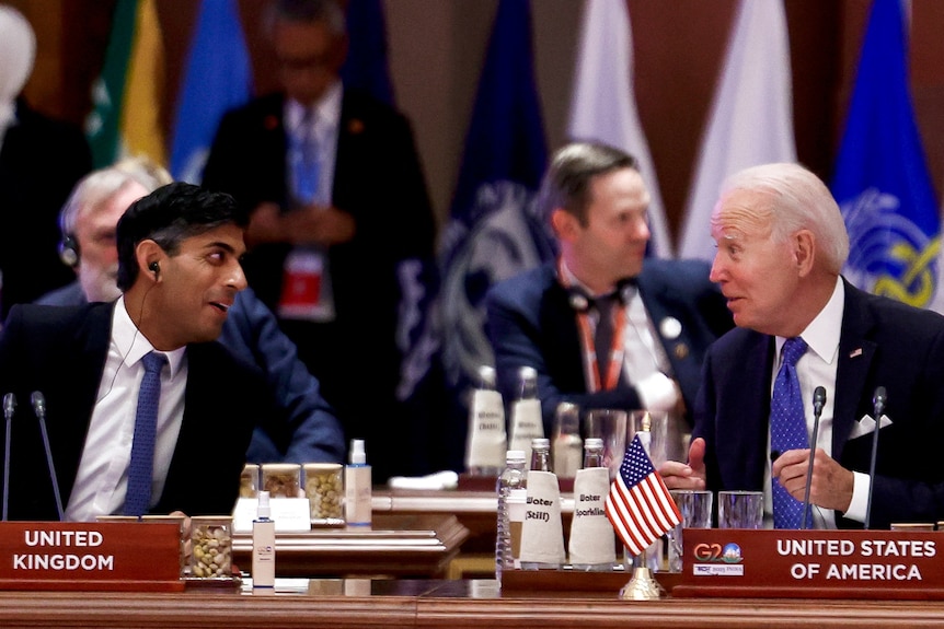 Rishi Sunak and Joe Biden.