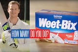 Steve Smith advertising Weet-Bix in YouTube video.