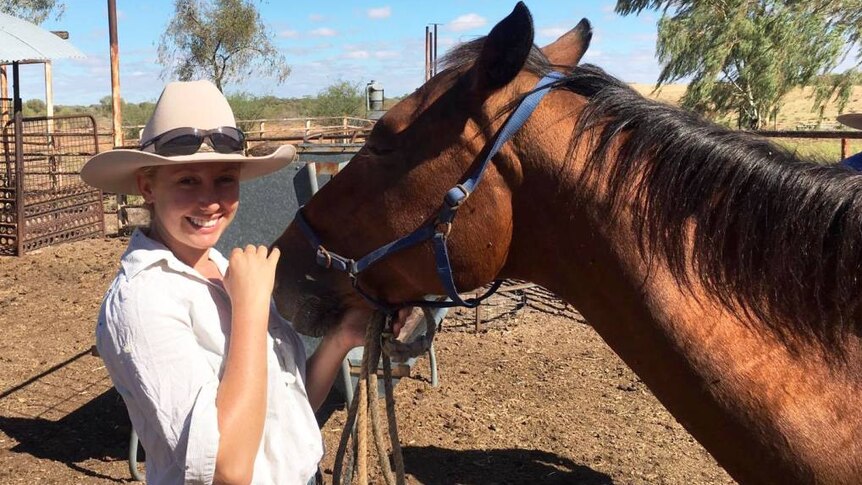 University of Queensland PHD student Jordan Debono is spending six weeks at a property near Stonehenge in western Queensland.