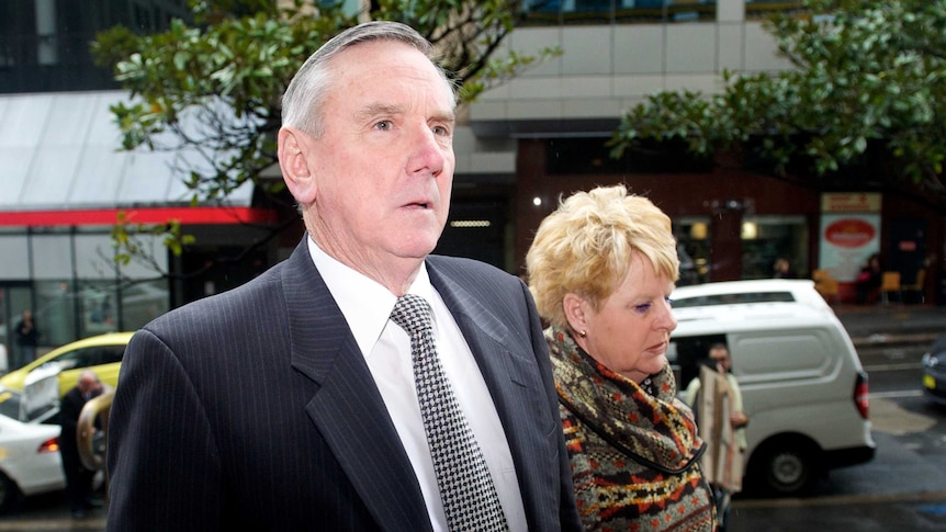 Geoff Smith, former Sydney Ferries CEO, outside Downing Centre Local Court