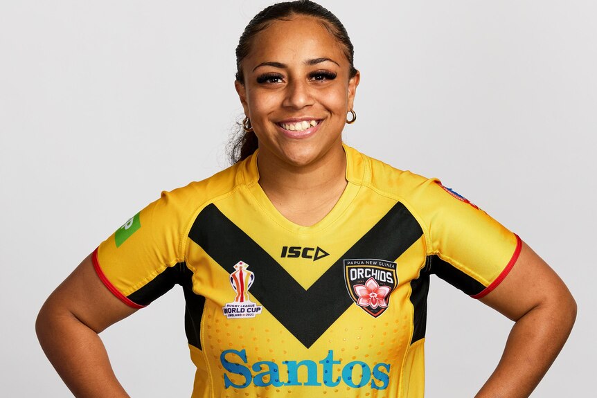 Sera Koroi PNG Orchid head shot 2022 Rugby League World Cup  