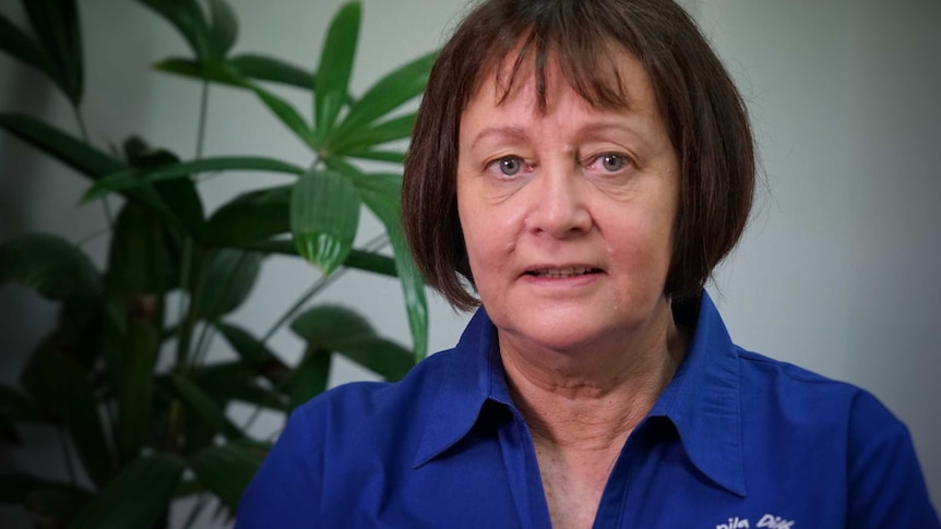 Close-up of Danila Dilba Health Service chief executive Olga Havnen with a plant in the background.