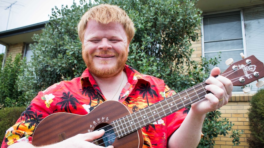 Phillip Chalker, legally blind musician based in the Latrobe Valley, has created his own social inclusion group.