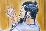 Court sketch of New York attacker Sayfullo Saipov