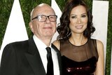 Rupert Murdoch and Wendi Deng at Oscars Party.